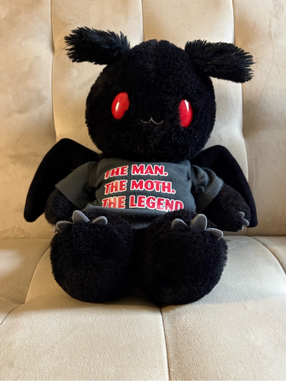 Plush Mothman Stuffed Toy - Build-A-Bear -with Red Eyes - Kids Toys